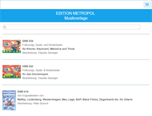 Tablet Screenshot of metropol-musikverlage.de